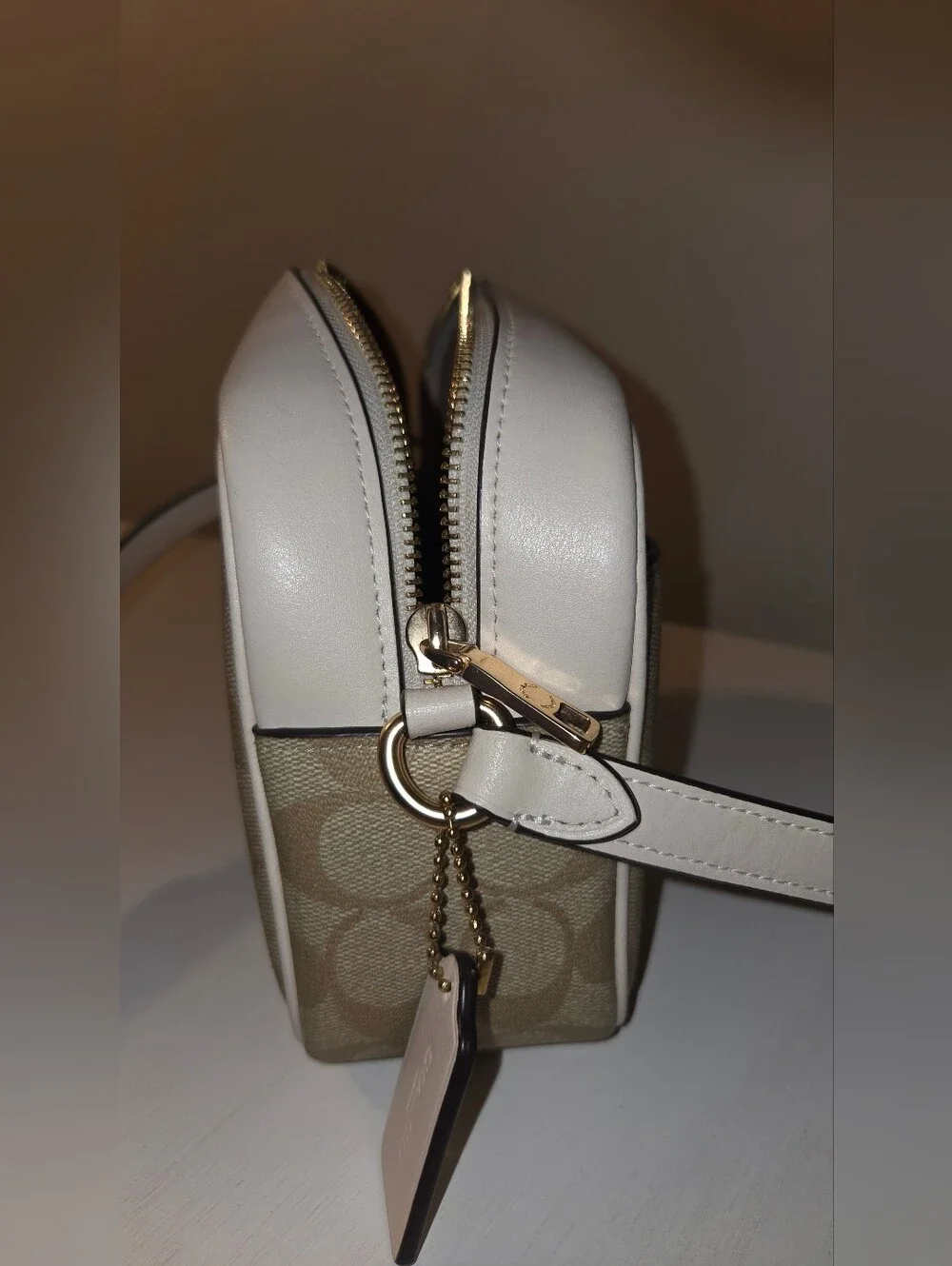 Coach Jamie Camera Bag Signature Canvas Light Khaki Chalk - Great Condition